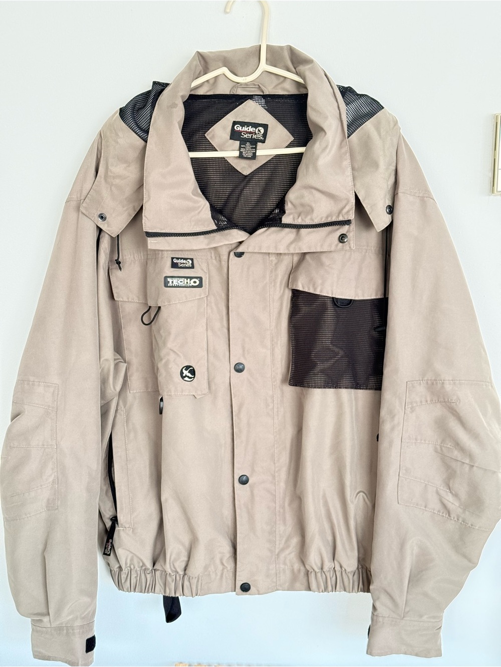 Guide Series Gander Mountain TecH2O Waterproof Fishing Jacket Men's XL Tan Ho